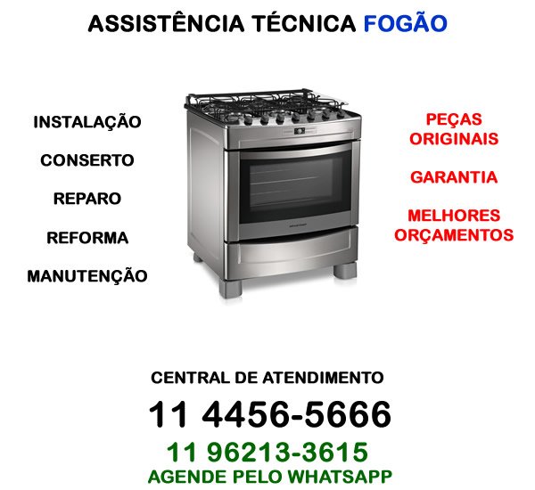 assistência técnica fogão